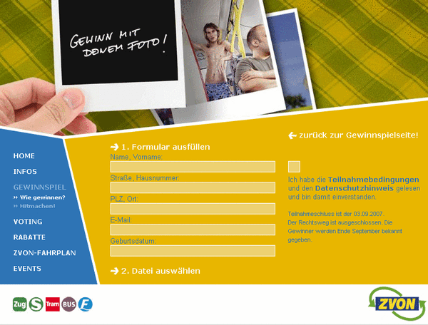 Bild: Aktion SuperSommerFerienTicket 2007: Gewinnspiel mit Voting-Funktion